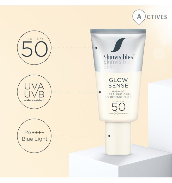 Skinvisibles Glow Sense Fluid SPF50 – Protección solar y luminosidad facial