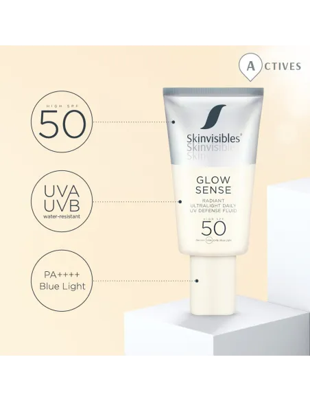 Skinvisibles Glow Sense Fluid SPF50 – Protección solar y luminosidad facial