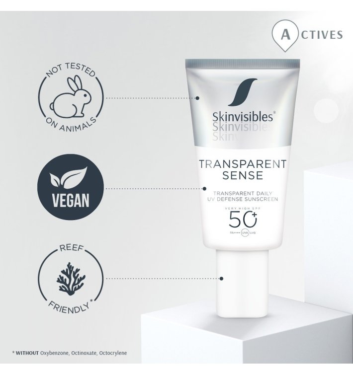Skinvisibles Transparent Sense SPF50 – Protector solar facial invisible