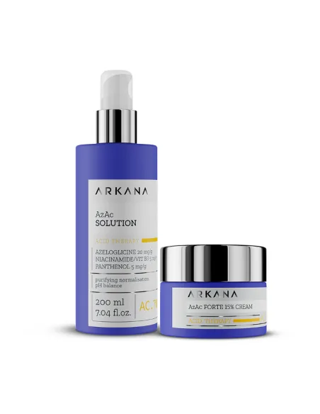 ARKANA Pack AzAc Cream + Solution | Tratamiento Renovador Piel Sensible y con Imperfecciones