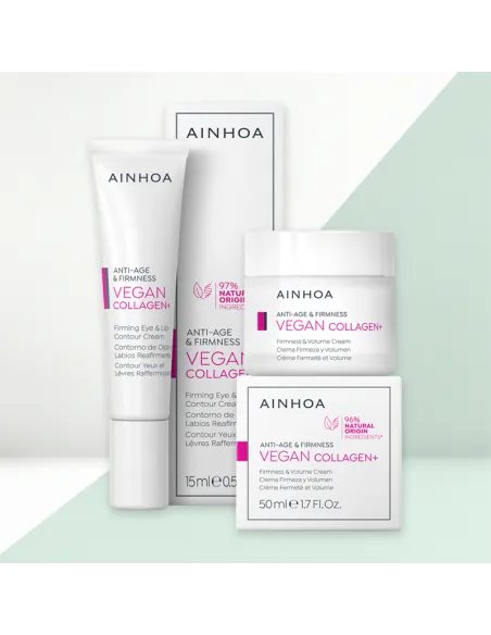 Ainhoa Cosmetics Pack Vegan Collagen | Contorno Ojos & Labios + Crema Firmeza