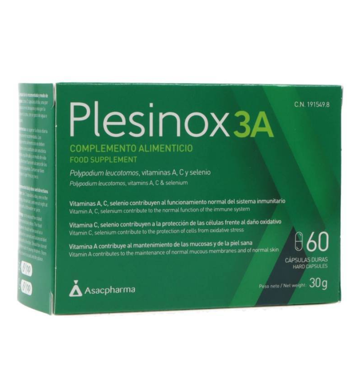 PLESINOX 3A 60 CAPSULAS-ASACPHARMA -TIENDA ONLINE SONIA GONZALEZ