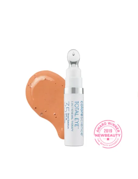 Colorescience Total Eye 3 en 1 Renewal Therapy SPF 35 Tan | Tratamiento para Ojos con Protección Solar y Efecto Rejuvenecedor