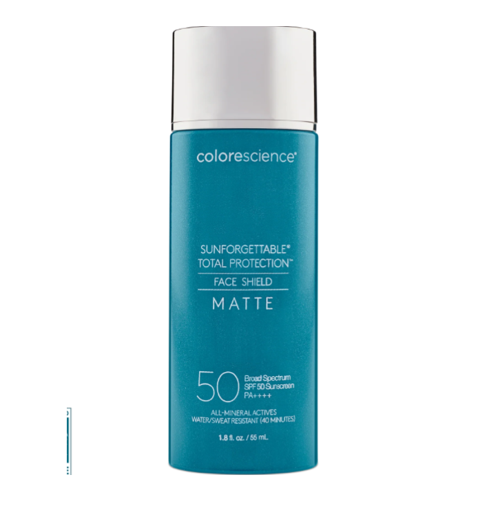Colorescience Total Protection Face Shield Matte SPF 50 | Protector Solar de Alta Protección y Acabado Mate