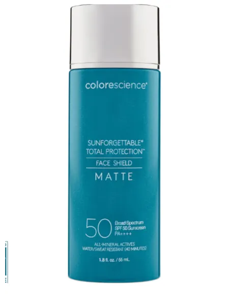 Colorescience Total Protection Face Shield Matte SPF 50 | Protector Solar de Alta Protección y Acabado Mate