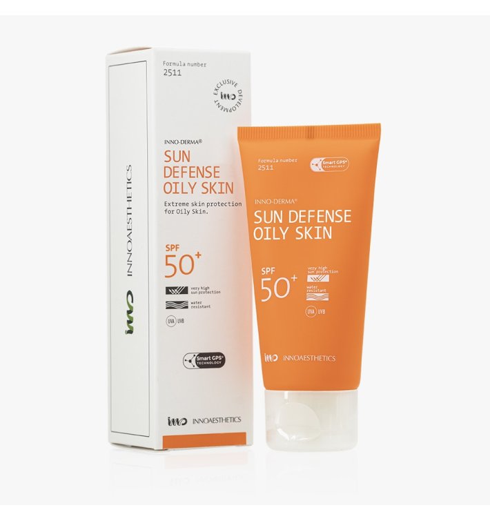 Inno‑Derma Sun Defense Oily Skin SPF 50+ | Protector solar matificante