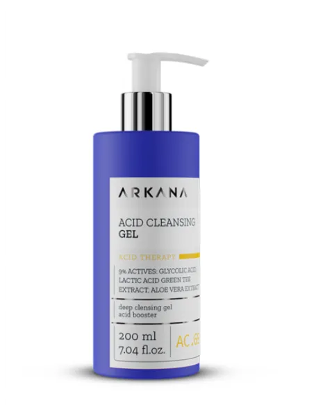 Arkana Acid Cleansing Gel 200 ml | Gel Limpiador Suave con Ácidos para Piel Grasa y Mixta
