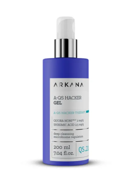 Arkana A-QS Hacker Gel 200 ml | Gel Purificante y Equilibrante para Piel Grasa y Mixta