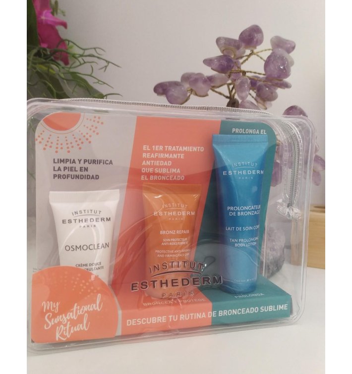 Pack Esthederm Osmoclean + Bronz Repair + Prolongador del Bronceado | Limpieza, Protección y Luminosidad
