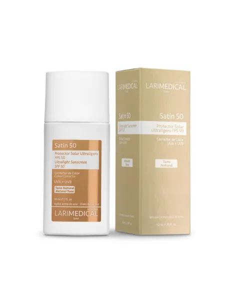 LARIMEDICAL - SATIN 50 PROTECTOR SOLAR ULTRALIGERO SPF50 TONO NATUNAL