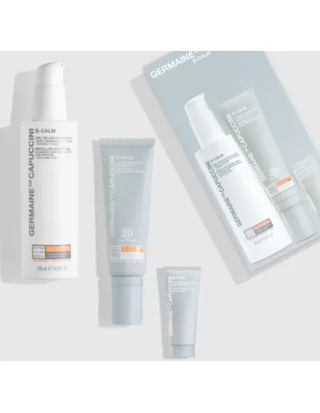GERMAINE DE CAPUCCINI Pack B-Calm | Gel de Agua Micelar + Crema Correctora + SOS Bálsamo Facial GERMAINE DE CAPUCCINI Pack B-Calm | Gel de Agua Micelar + Crema Correctora + SOS Bálsamo Facial