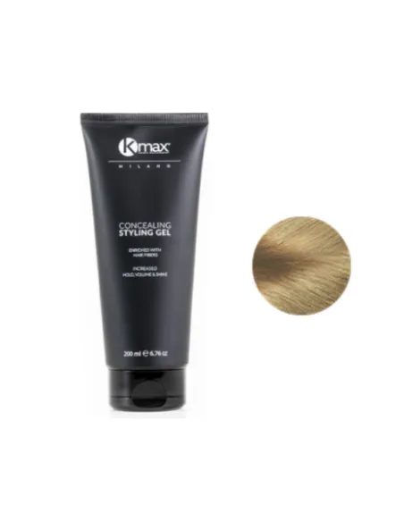 KMAX Concealing Styling Gel 200ml | Gel Voluminizador con Microfibras de Queratina para Cabello Fino