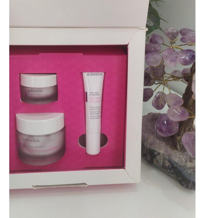 AINHOA Vegan Collagen+ | Pack Antiedad y Firmeza (Crema + Contorno + Cuello y Escote)