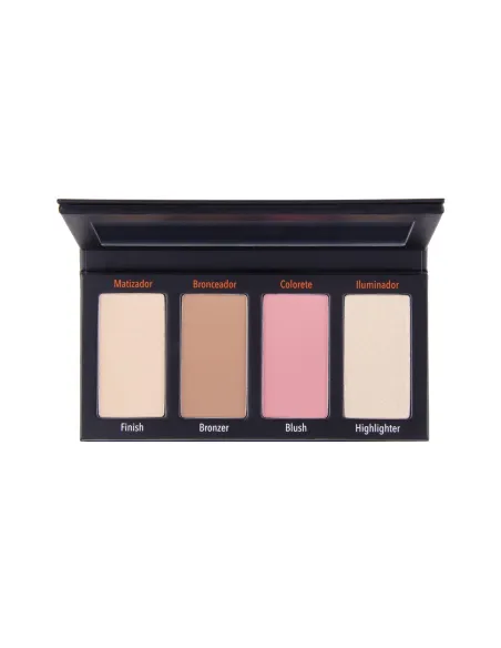 Jorge de la Garza Face Palette | Paleta Facial 4 en 1 Matizador, Bronceador, Colorete e Iluminador