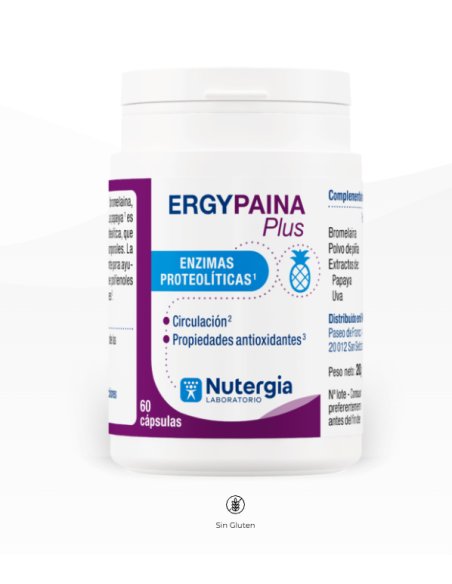 Nutergia ErgyPainA Plus 60 Cápsulas | Enzimas Proteolíticas y Bienestar Articular