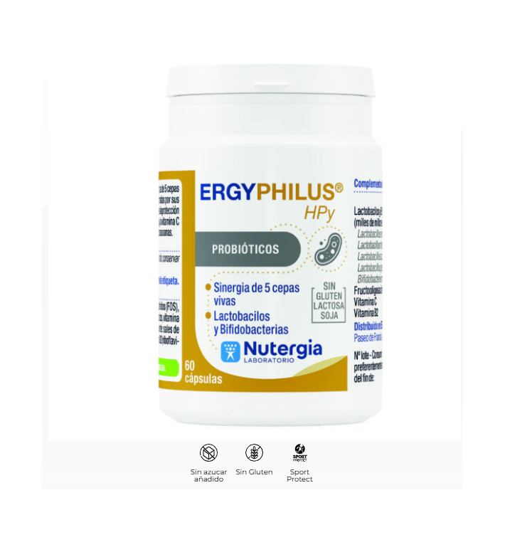 Nutergia ErgyPhilus HPy 60 Cápsulas | Probióticos para Bienestar Gástrico