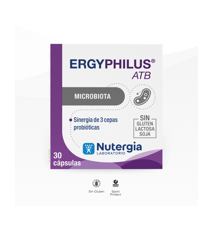 Nutergia ErgyPhilus ATB 30 Cápsulas | Probióticos para Apoyo durante Antibióticos