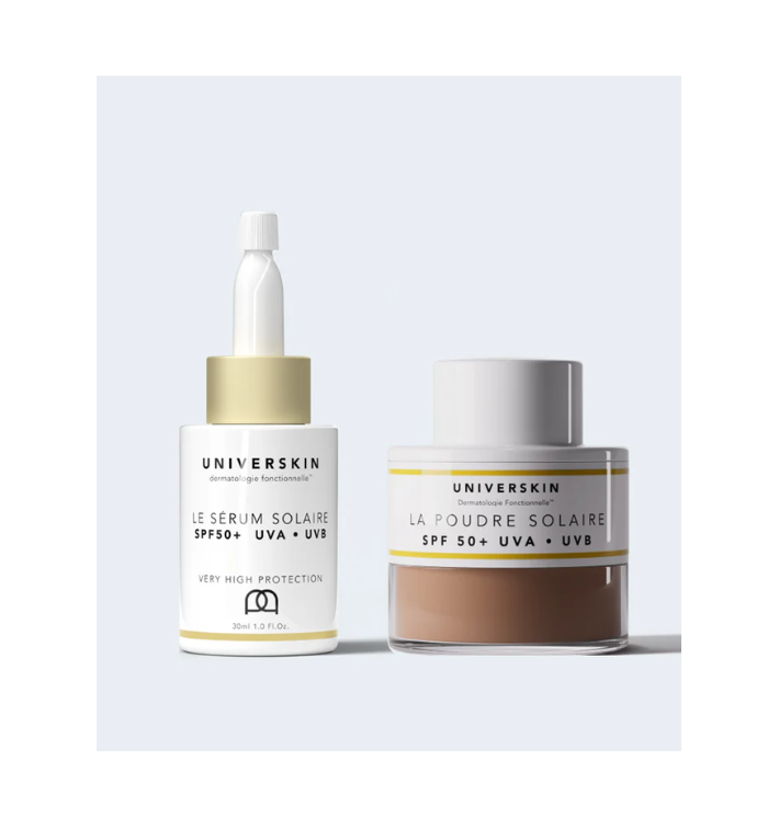 Universkin Duo Glow & Go | Serum SPF50 + Protección Solar en Polvo