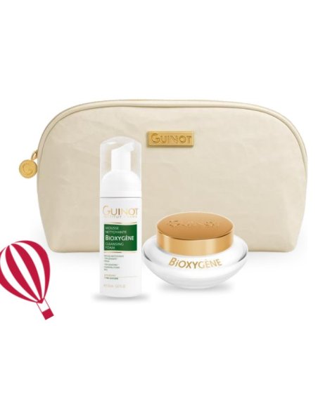 Guinot Cofre Oxigenación | Mousse Bioxygene + Crème Bioxygene | Piel Limpia, Luminosa y Revitalizada
