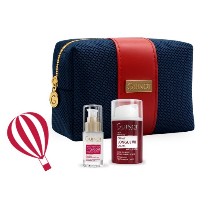 Guinot Cofre Hydra-Homme | Longue Vie Homme + Hydrazone Yeux | Hidratación y Energía para la Piel Masculina