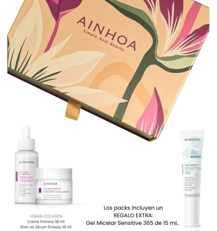 Ainhoa Cosmetics Pack Navidad Vegan Collagen | Antiedad y Reafirmante | Cosmética Vegana Premium