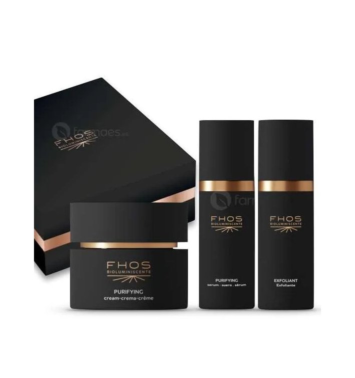 FHOS Box Purifying Bioluminiscente | Crema + Sérum + Exfoliante Detox