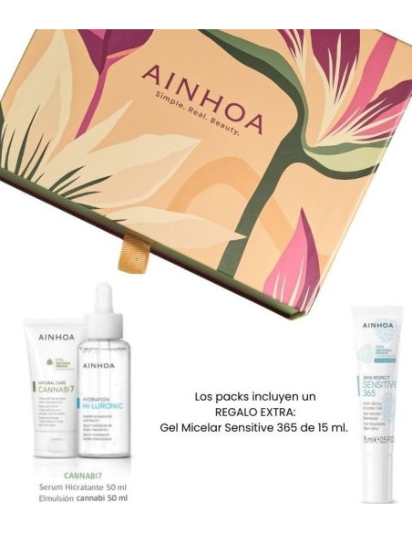 Ainhoa Cosmetics Pack Navidad 2025 Cannabi7 + Sérum Hi-Luronic | Hidratación, Calma y Equilibrio Facial Natural