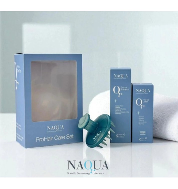 NAQUA Pack Prohair | Shampoo + Loción Capilar + Aplicador | Fortalece y Revitaliza el Cabello