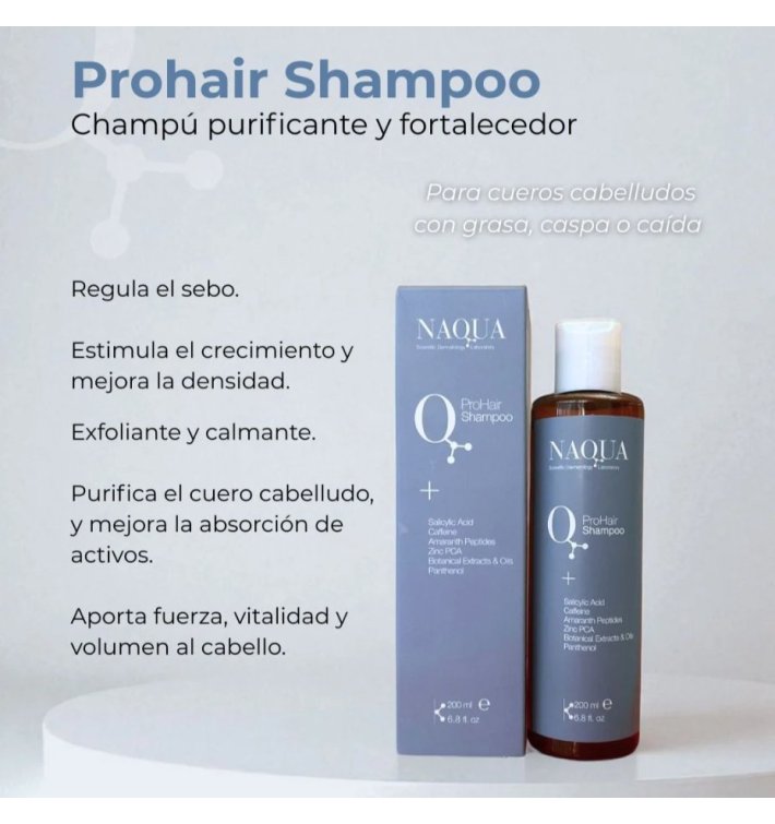 NAQUA Pack Prohair | Shampoo + Loción Capilar + Aplicador | Fortalece y Revitaliza el Cabello