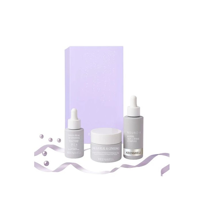 Keenwell Pack Navidad Jalea Real y Ginseng | Crema, Sérum y K-Peel AHA