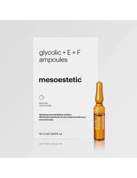 Ampollas Glycolic + E + F Mesoestetic | Renovación, Luminosidad y Antiedad