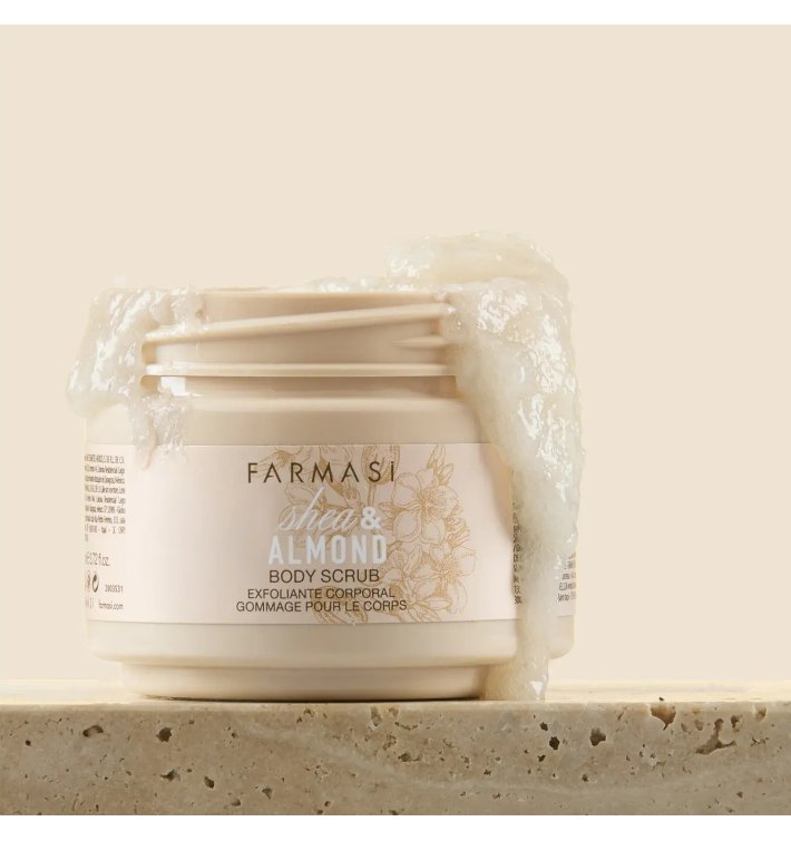 Exfoliante Corporal Shea & Almond Farmasi | Renovación piel