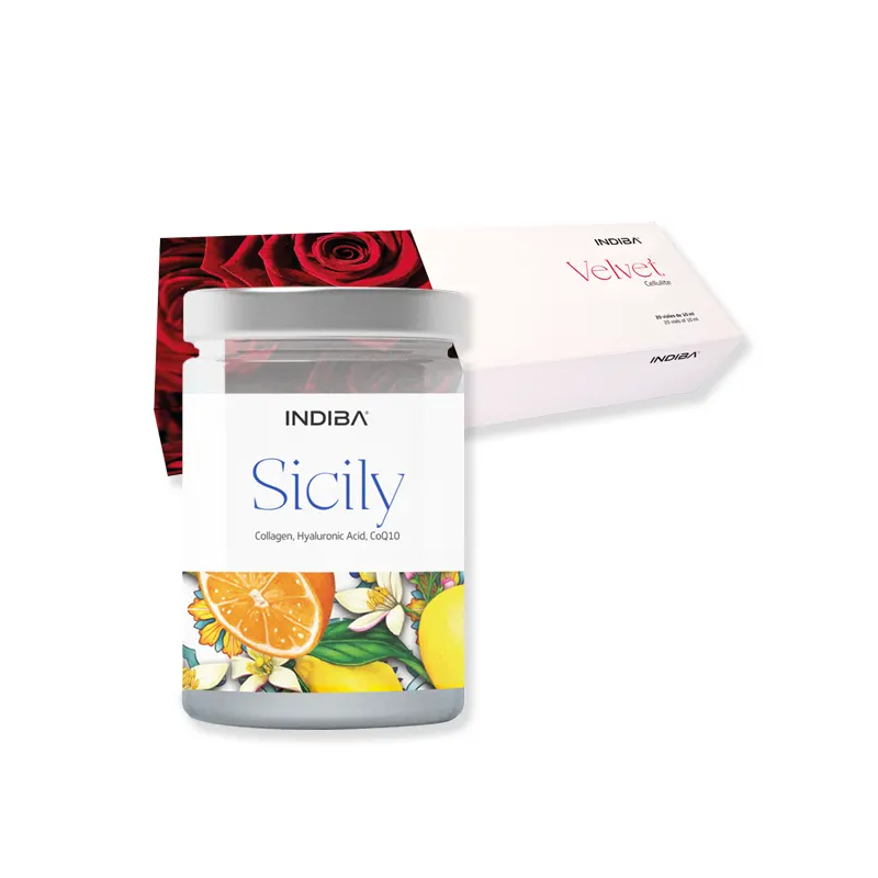 Indiba Tratamiento Cellulite Power Velvet + Sicily | Pack Anticelulítico Reafirmante