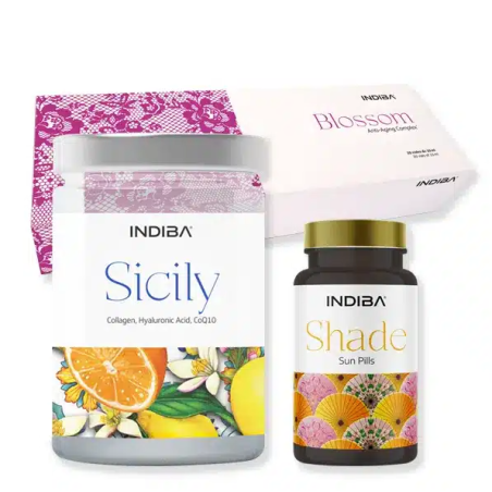 Indiba Ceuticals Tratamiento Anti-Aging Deluxe Blossom + Sicily + Shade | Pack Antiedad Facial