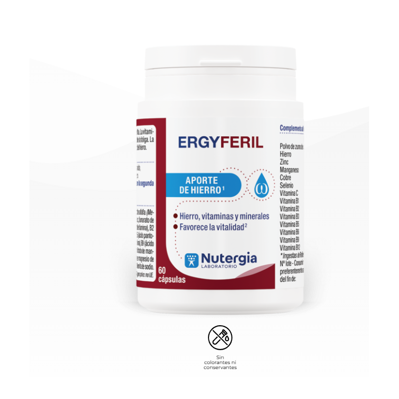 Nutergia Ergyferil | Complemento Alimenticio con Hierro y Vitaminas