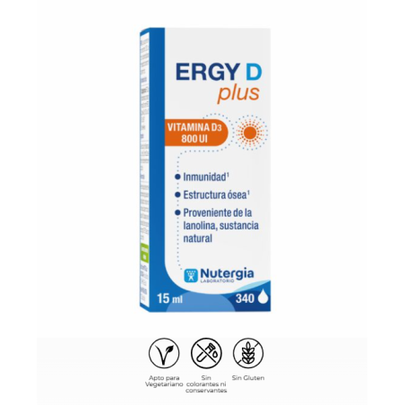Nutergia Ergy D Plus | Complemento Alimenticio con Vitamina D