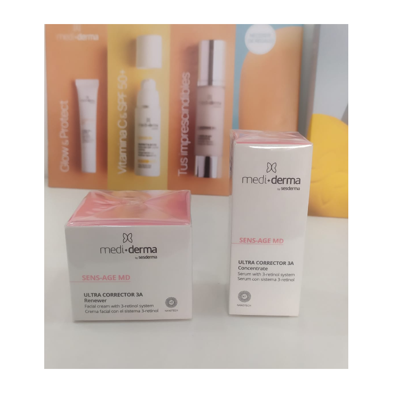 Mediderma Lote Sens-Age MD Ultra Corrector 3A Crema + Sérum | Tratamiento Antiedad