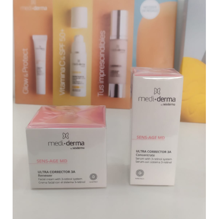 Mediderma Lote Sens-Age MD Ultra Corrector 3A Crema + Sérum | Tratamiento Antiedad