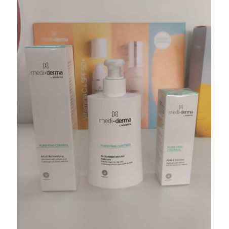 Mediderma Lote Purifying Control AS Gel Cream + Cleanser Mousse | Piel Mixta y Grasa