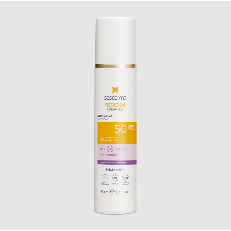 Sesderma Repaskin Urban 365 Antiedad SPF50 | Protección Solar Facial Diaria
