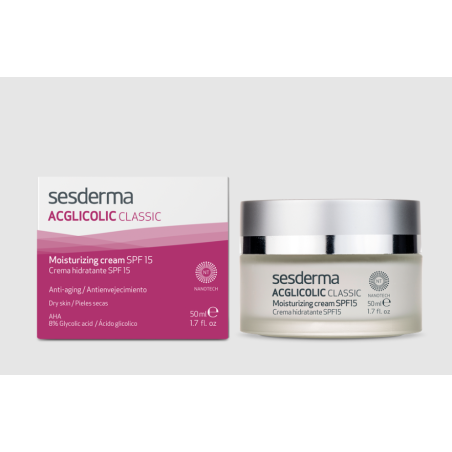 Sesderma Acglicolic Classic Crema Hidratante SPF15 | Hidratación y Renovación Facial