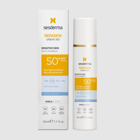 Sesderma Repaskin Urban 365 Pieles Sensibles SPF50+ | Protección Solar Facial
