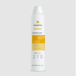 Sesderma Repaskin Aerosol Transparente SPF50 | Fotoprotección Corporal Invisible