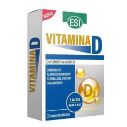 ESI Vitamina D 30 Tabletas | Defensas, Huesos y Sistema Inmunitario