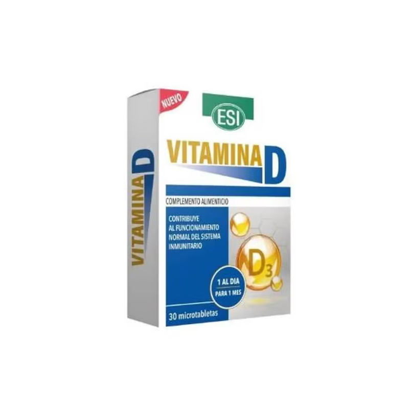 ESI Vitamina D 30 Tabletas | Defensas, Huesos y Sistema Inmunitario