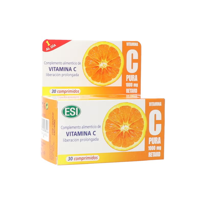 ESI Vitamina C Pura 30 Tabletas | Defensas, Energía y Acción Antioxidante