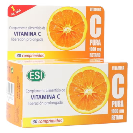 ESI Vitamina C Pura 30 Tabletas | Defensas, Energía y Acción Antioxidante