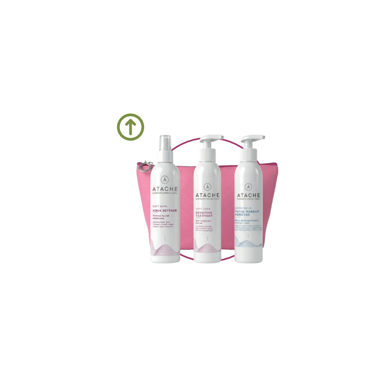 Atache Pack Total Make-Up Remover + Sensitive Cleanser + Aqua Defense | Limpieza e Hidratación Facial