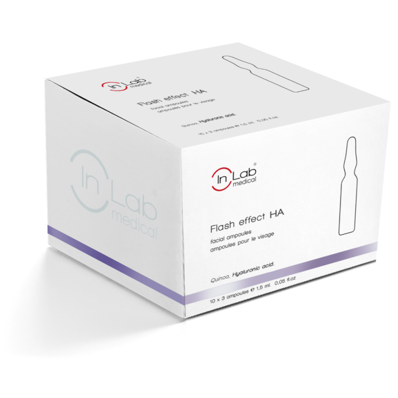 INLAB Ampollas Flash Effect Hyaluronic Acid | Ampollas Hidratantes con Ácido Hialurónico y Efecto Flash