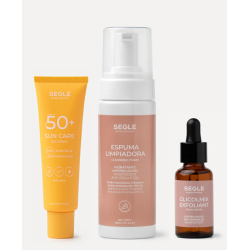 Segle Pack Glicolmix + Espuma Limpiadora + Solar SPF50+ | Rutina Renovadora Completa